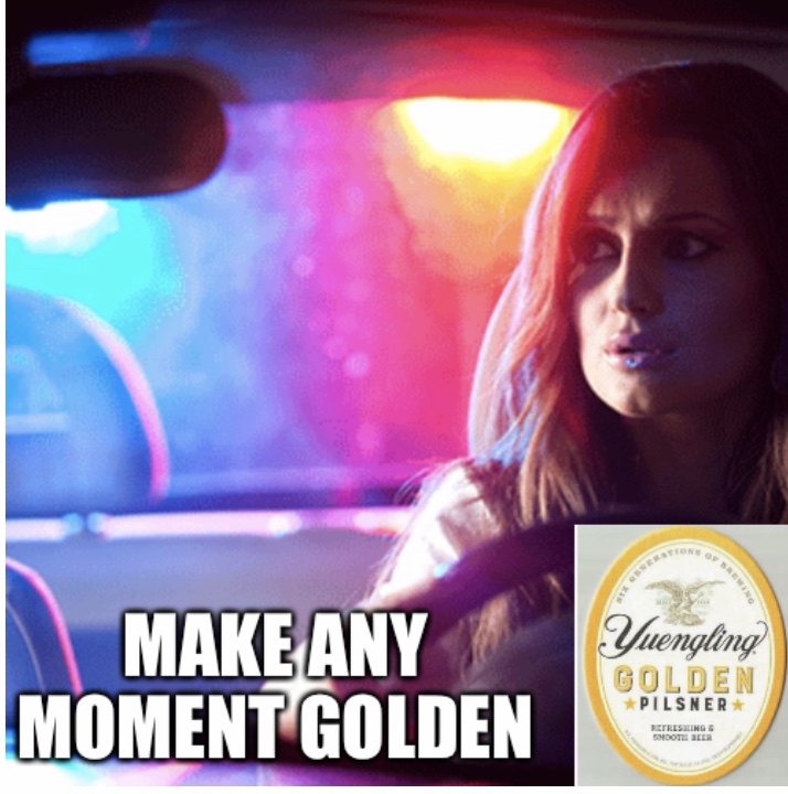 Golden beer Pilsner commercial Blank Meme Template