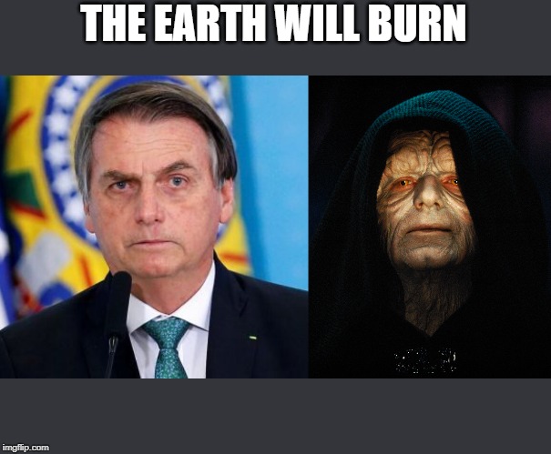 THE EARTH WILL BURN | image tagged in amazon,fire,rainforest | made w/ Imgflip meme maker