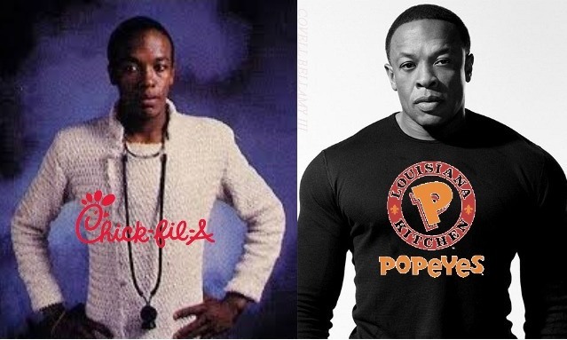 Dr. Dre Popeyes vs. Chic Fil a Blank Meme Template