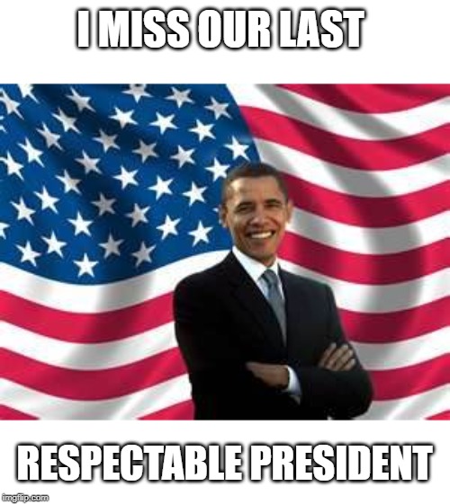 Remember when there was class in the white house representing us? | I MISS OUR LAST; RESPECTABLE PRESIDENT | image tagged in memes,obama,maga,impeach trump,god bless america | made w/ Imgflip meme maker