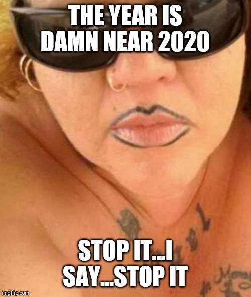 THE YEAR IS DAMN NEAR 2020; STOP IT...I SAY...STOP IT | image tagged in funny memes | made w/ Imgflip meme maker