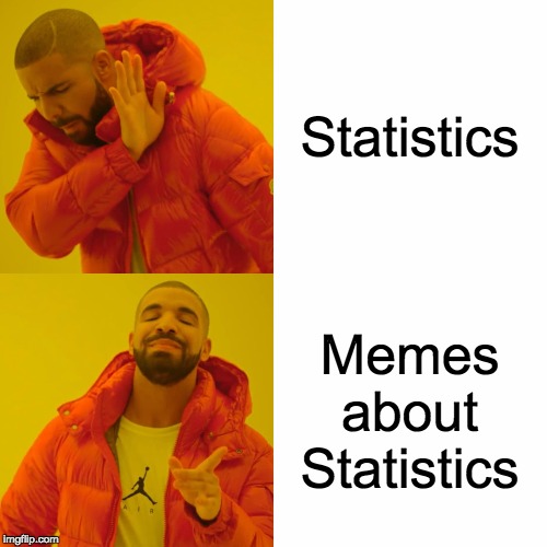 Drake Hotline Bling Meme | Statistics Memes about Statistics | image tagged in memes,drake hotline bling | made w/ Imgflip meme maker