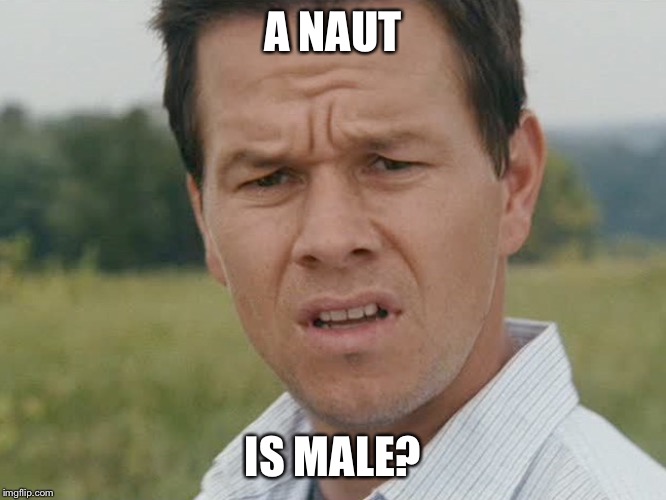 Huh  | A NAUT IS MALE? | image tagged in huh | made w/ Imgflip meme maker