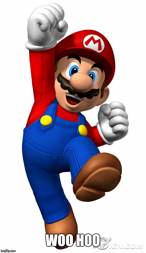 Super Mario | WOO HOO | image tagged in super mario | made w/ Imgflip meme maker