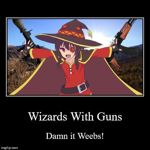 old cartoon with wizards with guns