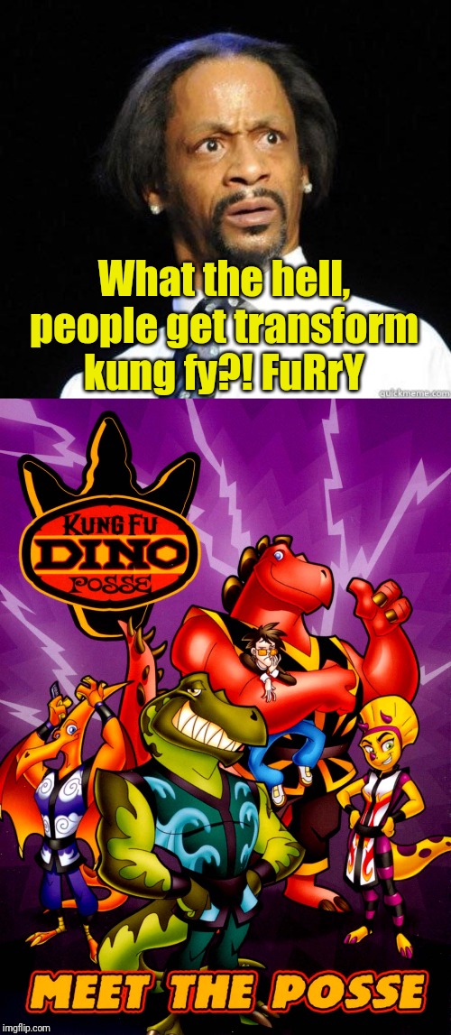 What the hell, people get transform kung fy?! FuRrY | image tagged in katt williams wtf meme | made w/ Imgflip meme maker