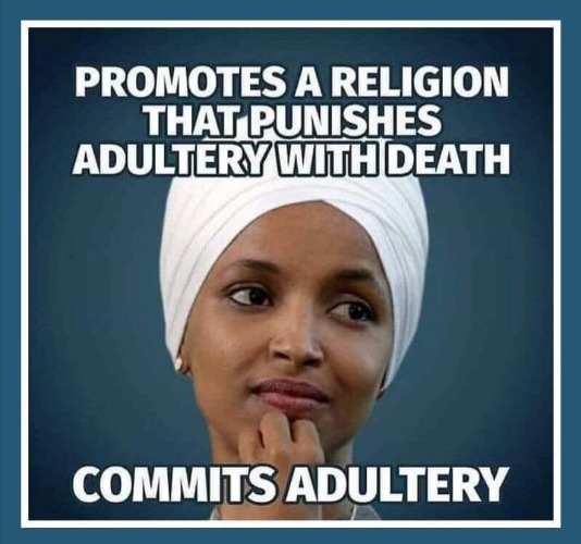Ilhan Omar: Hypocrite | image tagged in ilhan omar,hypocrite,dnc hypocrite,progressives,communist socialist,adultery | made w/ Imgflip meme maker