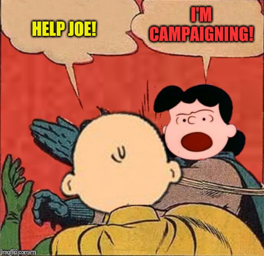HELP JOE! I'M CAMPAIGNING! | made w/ Imgflip meme maker
