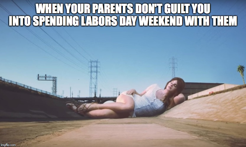 WHEN YOUR PARENTS DON'T GUILT YOU INTO SPENDING LABORS DAY WEEKEND WITH THEM | image tagged in meme | made w/ Imgflip meme maker