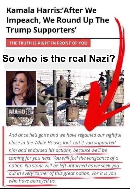 Kamala Harris: Meet a REAL Nazi | image tagged in kamala harris,nazi,communist,gulags for you,treason,sedition | made w/ Imgflip meme maker