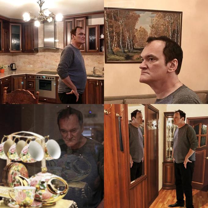 Tarantino walking around Blank Meme Template