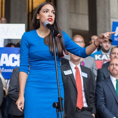 Alexandria Ocasio-Cortez Angry and Pointing Finger Blank Meme Template