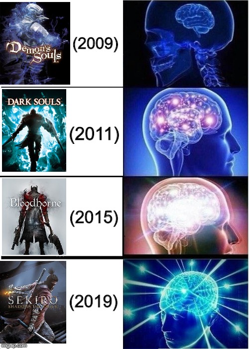 Expanding Brain | (2009); (2011); (2015); (2019) | image tagged in memes,expanding brain | made w/ Imgflip meme maker