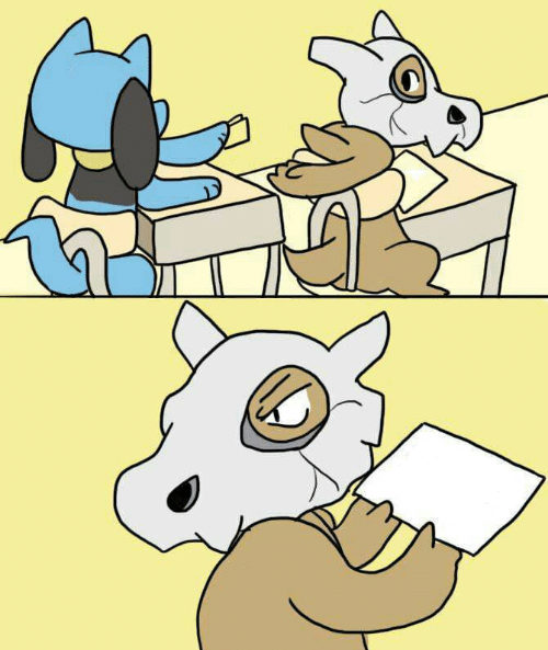 Offended Cubone Blank Meme Template