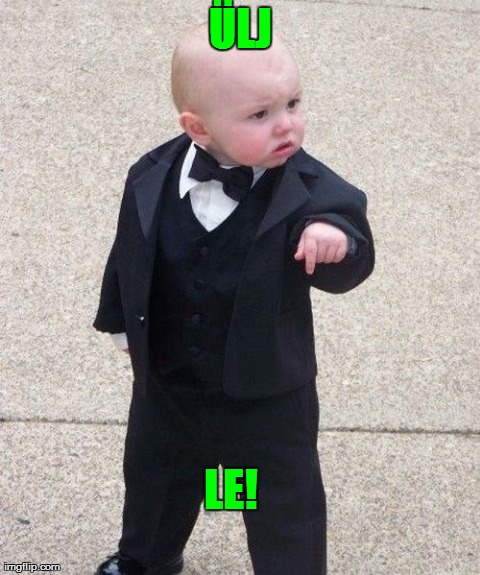 Baby Godfather Meme | ÃœLJ LE!
 | image tagged in memes,baby godfather | made w/ Imgflip meme maker