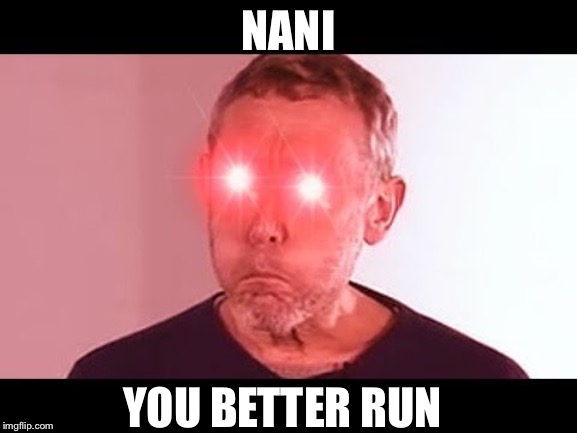 NANI? | NANI; YOU BETTER RUN | image tagged in nani | made w/ Imgflip meme maker