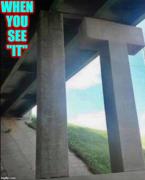 When "it" is right before your eyes | WHEN YOU SEE  "IT" | image tagged in vince vance,when you see it,concrete,slab,the word it,girders | made w/ Imgflip meme maker
