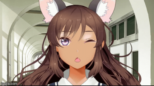 Anime girl! | image tagged in gifs,anime | made w/ Imgflip images-to-gif maker