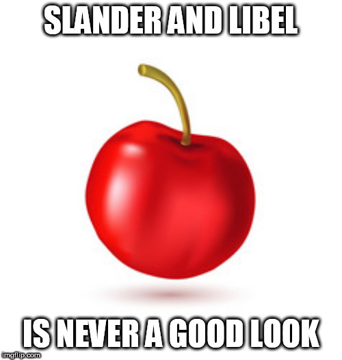 SLANDER AND LIBEL; IS NEVER A GOOD LOOK | made w/ Imgflip meme maker