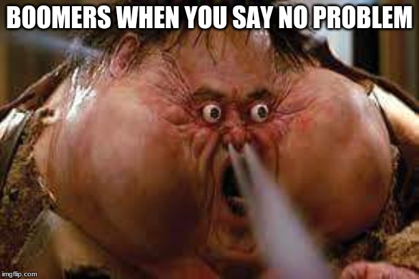 Rage Quit | BOOMERS WHEN YOU SAY NO PROBLEM | image tagged in rage quit | made w/ Imgflip meme maker