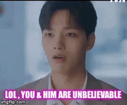 LOL , YOU & HIM ARE UNBELIEVABLE | image tagged in gifs | made w/ Imgflip video-to-gif maker