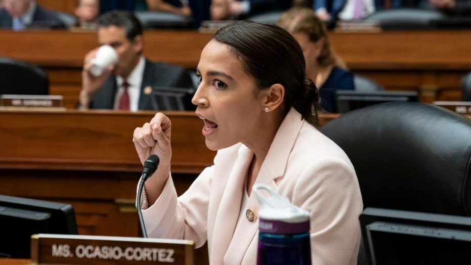 Alexandria Ocasio-Cortez being Assertive Blank Meme Template