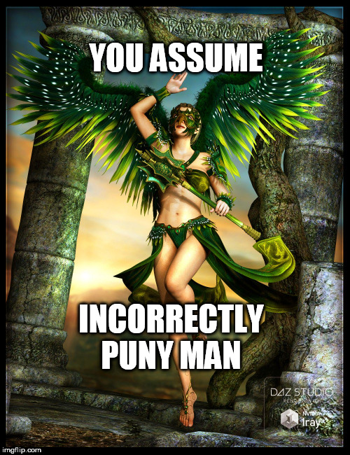 YOU ASSUME; INCORRECTLY PUNY MAN | made w/ Imgflip meme maker