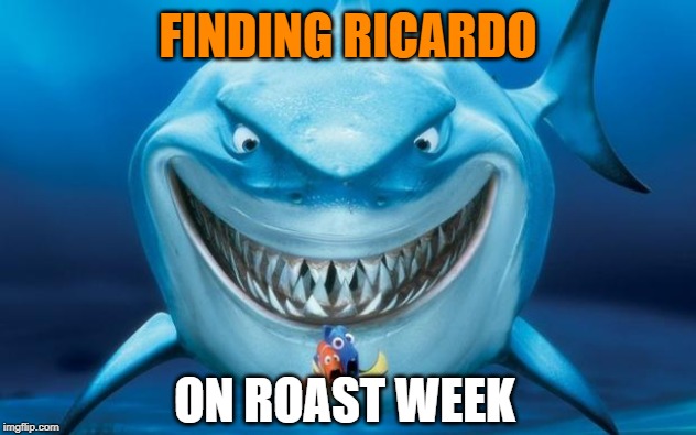 Hungry shark nemoÂ´s | FINDING RICARDO ON ROAST WEEK | image tagged in hungry shark nemos | made w/ Imgflip meme maker