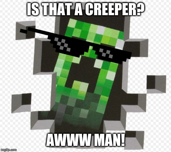Minecraft Creeper | IS THAT A CREEPER? AWWW MAN! | image tagged in minecraft creeper | made w/ Imgflip meme maker