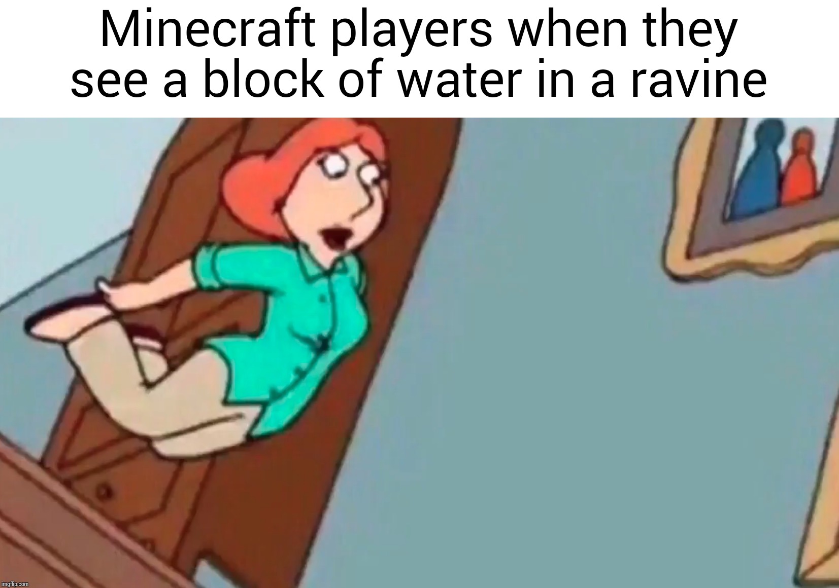 WEEEeee... | Minecraft players when they see a block of water in a ravine | image tagged in memes,funny,dank memes | made w/ Imgflip meme maker