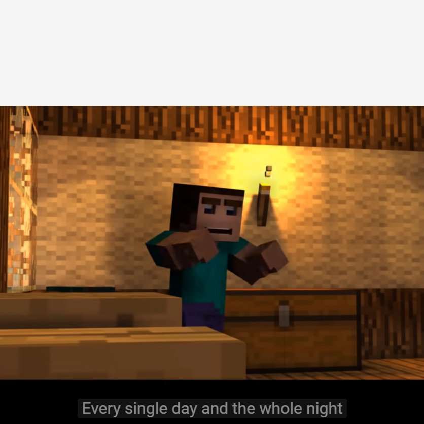 Every single day and the whole night Blank Meme Template
