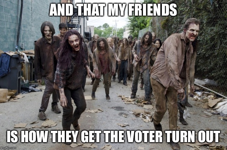 AND THAT MY FRIENDS IS HOW THEY GET THE VOTER TURN OUT | made w/ Imgflip meme maker