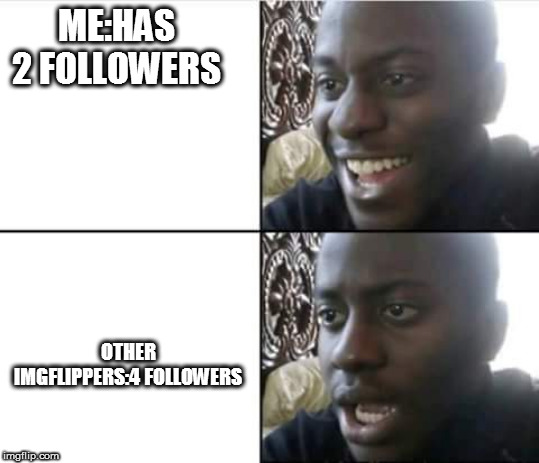 Depressing O-o | ME:HAS 2 FOLLOWERS; OTHER IMGFLIPPERS:4 FOLLOWERS | image tagged in followers | made w/ Imgflip meme maker