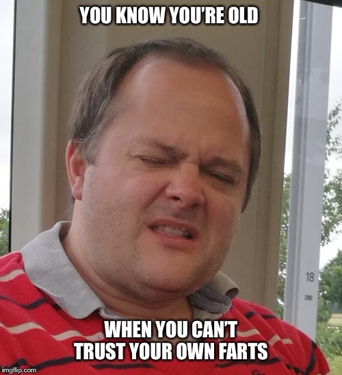 Disgusted Johannes | YOU KNOW YOU’RE OLD; WHEN YOU CAN’T TRUST YOUR OWN FARTS | image tagged in disgusted johannes,farts,wet fart,getting old,funny,gross | made w/ Imgflip meme maker