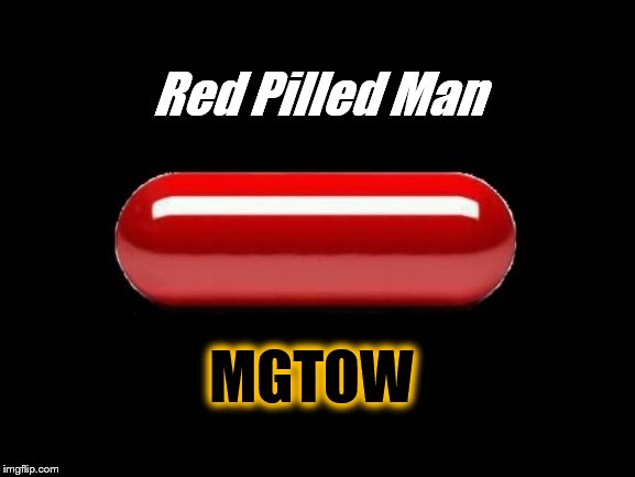 MGTOW - Red Pilled Man | Red Pilled Man; MGTOW | image tagged in mgtow,red pill | made w/ Imgflip meme maker