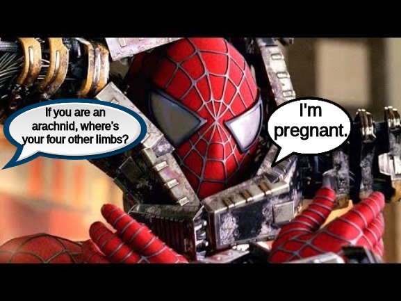 When you are about to be executed so you plead the belly: | If you are an arachnid, where's your four other limbs? I'm pregnant. | image tagged in memes,marvel | made w/ Imgflip meme maker
