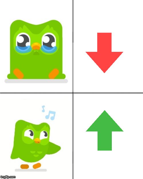 Give Duo an upvote to safe your family | image tagged in duolingo drake meme | made w/ Imgflip meme maker