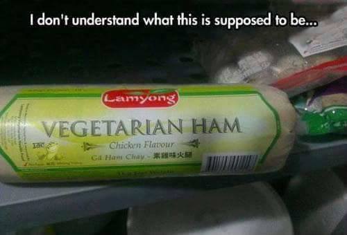 High Quality vegetarian ham Blank Meme Template