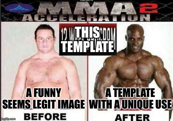 MMA2 Acceleration 12-Week Program before & after seems legit | THIS TEMPLATE; A FUNNY SEEMS LEGIT IMAGE; A TEMPLATE WITH A UNIQUE USE | image tagged in mma2 acceleration 12-week program before  after seems legit | made w/ Imgflip meme maker