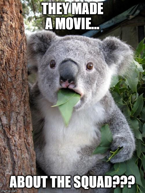 Surprised Koala Meme | THEY MADE A MOVIE... ABOUT THE SQUAD??? | image tagged in memes,surprised koala | made w/ Imgflip meme maker