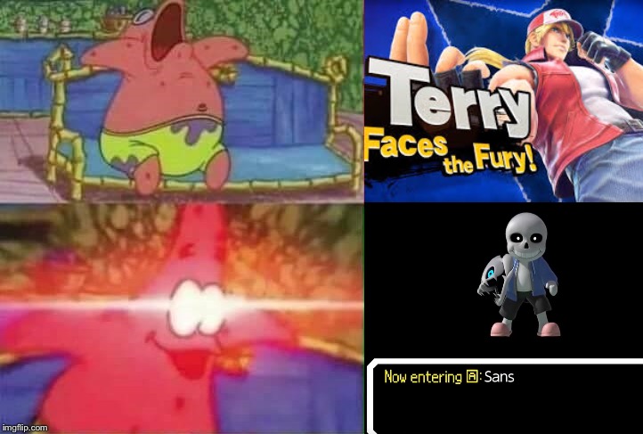 Patrick is HYPED! | image tagged in smash bros,patrick star,amazing | made w/ Imgflip meme maker