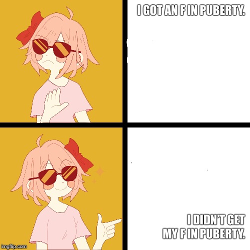 Trans Drake | I GOT AN F IN PUBERTY. I DIDN’T GET MY F IN PUBERTY. | image tagged in trans drake,egg_irl | made w/ Imgflip meme maker