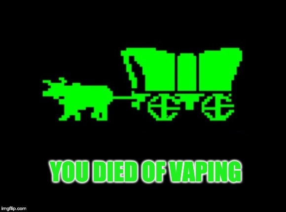 Oregon trail | YOU DIED OF VAPING | image tagged in oregon trail | made w/ Imgflip meme maker