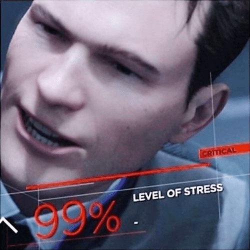 Level of stress Blank Meme Template