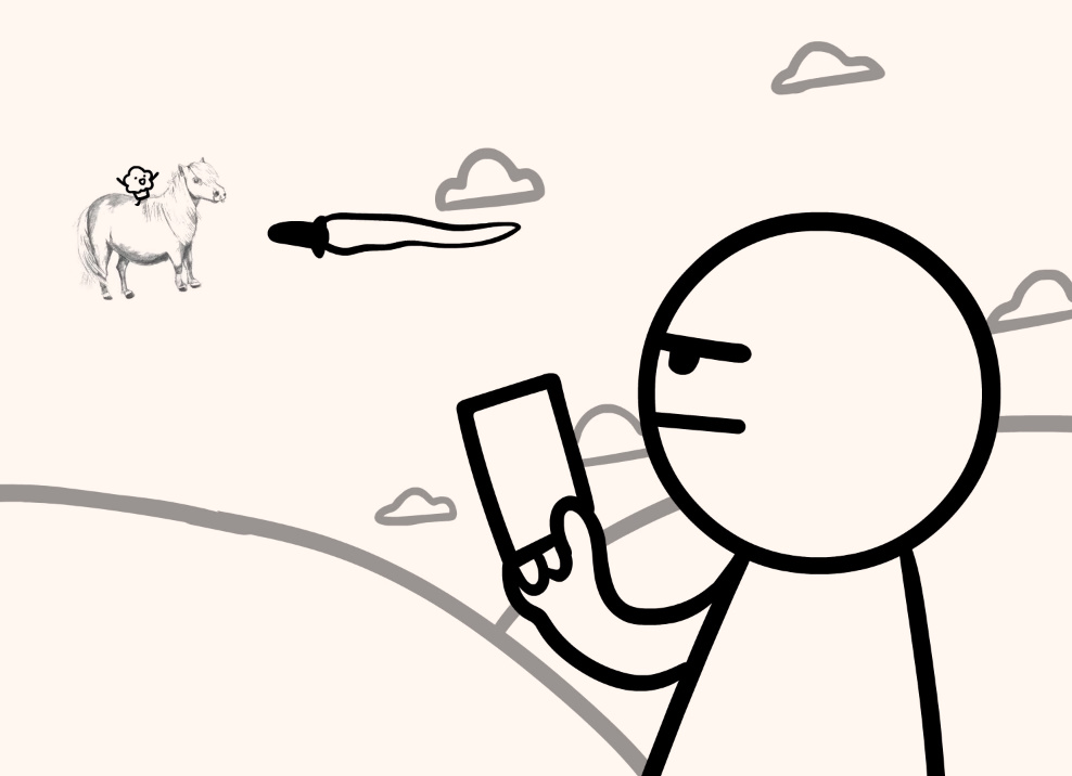 asdfmovie man shoots magical pony with muffin Blank Meme Template