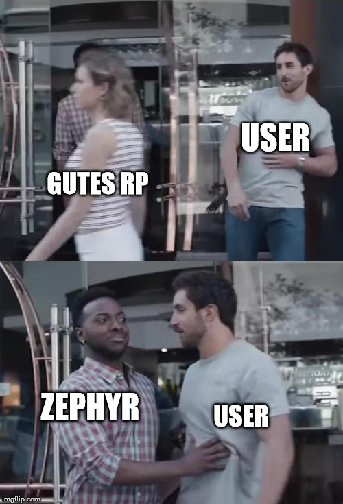 Bro, Not Cool. | USER; GUTES RP; ZEPHYR; USER | image tagged in bro not cool | made w/ Imgflip meme maker