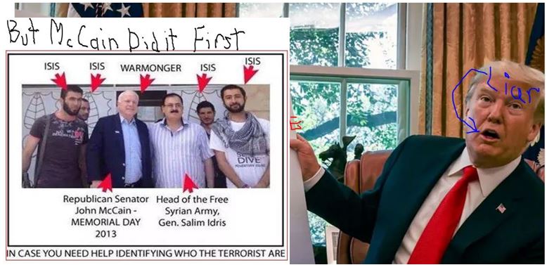 Trump But McCain Did it FIRST Blank Meme Template