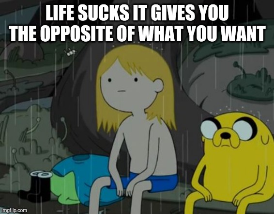 Life Sucks Meme | LIFE SUCKS IT GIVES YOU THE OPPOSITE OF WHAT YOU WANT | image tagged in memes,life sucks | made w/ Imgflip meme maker