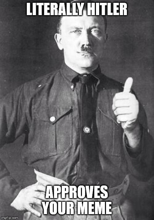 Hitler Approves | LITERALLY HITLER APPROVES YOUR MEME | image tagged in hitler approves | made w/ Imgflip meme maker