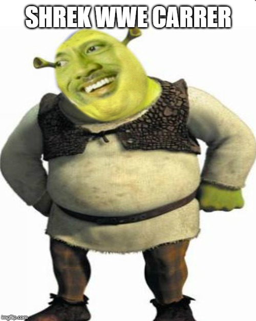 Shreks wwe career | SHREK WWE CARRER | image tagged in meme | made w/ Imgflip meme maker